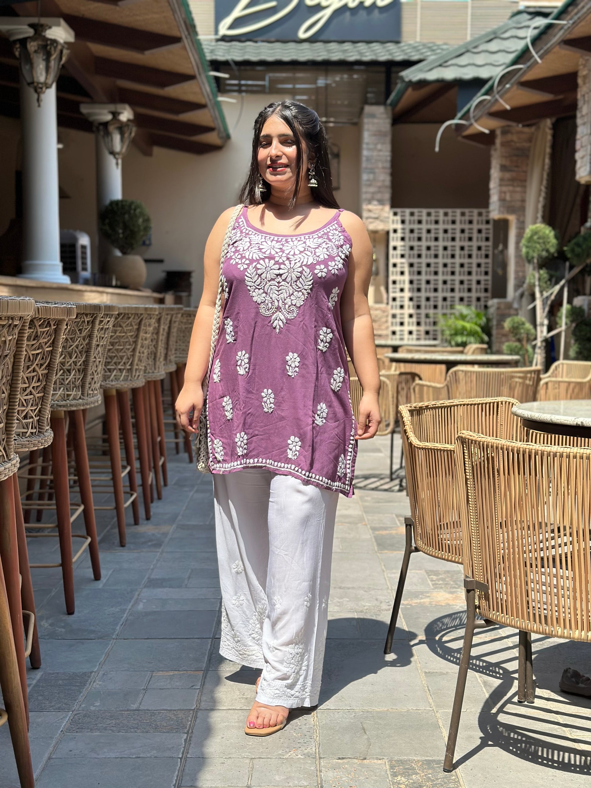 “NAVYA” Noodle Strap Short Kurta