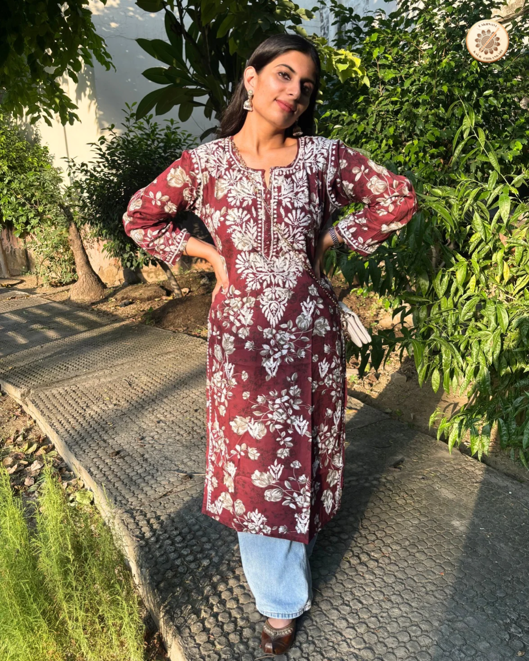 "SANA" Mul Mul Chikankari Kurta