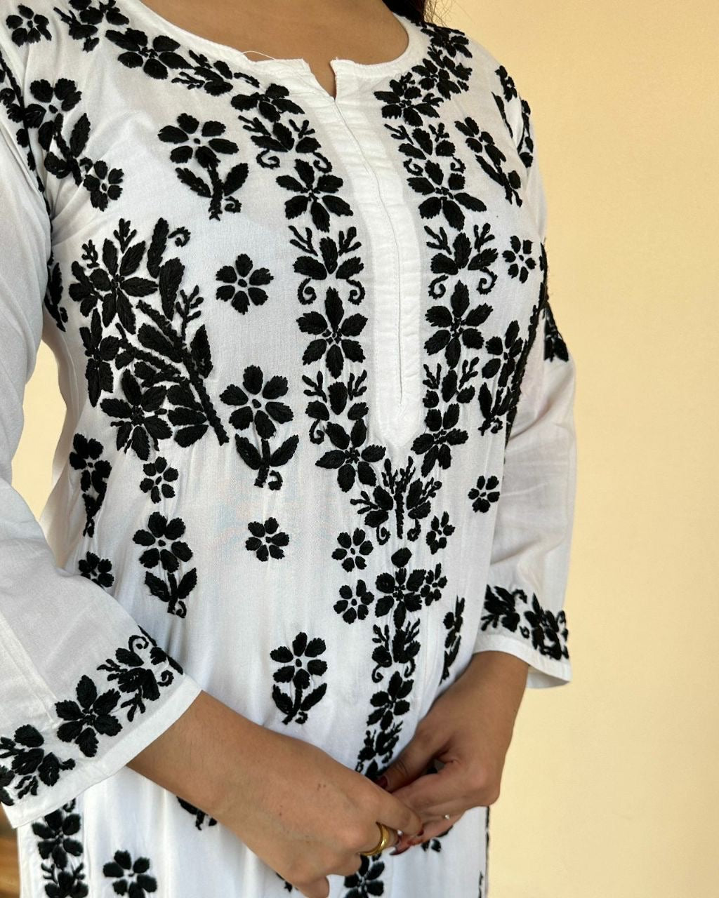 “TINA” Modal Chikankari Kurta & Plazo Set