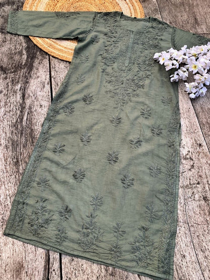 "MOHANA" Chanderi Chikankari Kurta