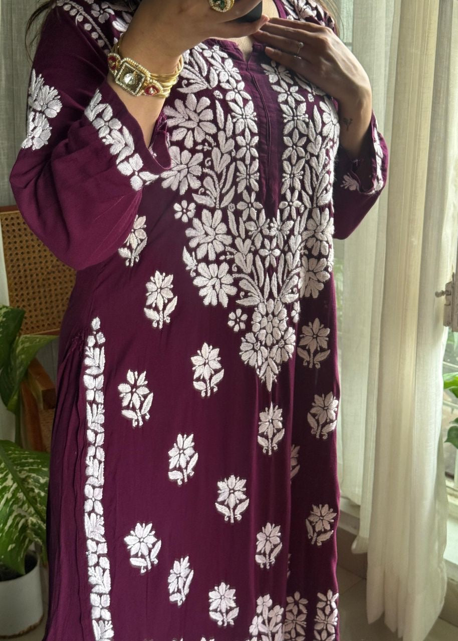 “MADHU” Rayon Chikankari Co-Ord Set