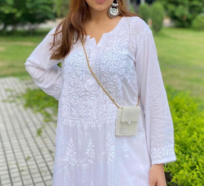 "SAFEAD" Modal Chikankari Kurta