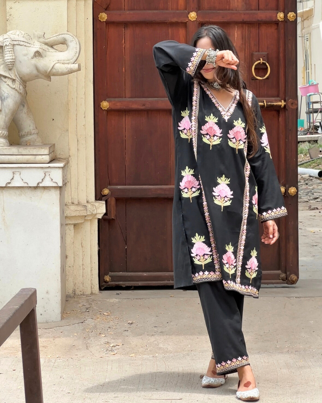 “SABINA” Kashmiri Embroidered Co-Ord Set