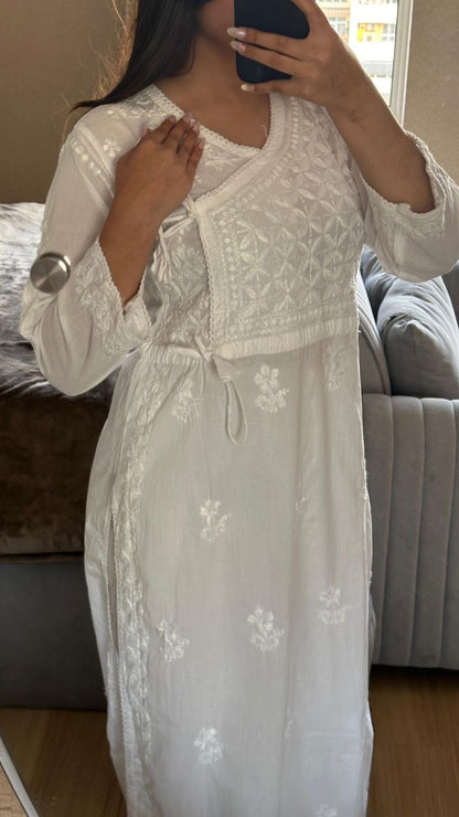 “MORNI” Angrakha Chikankari Kurta