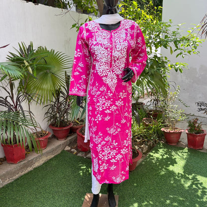 "ZAINA" Mul Cotton Chikankari Kurta