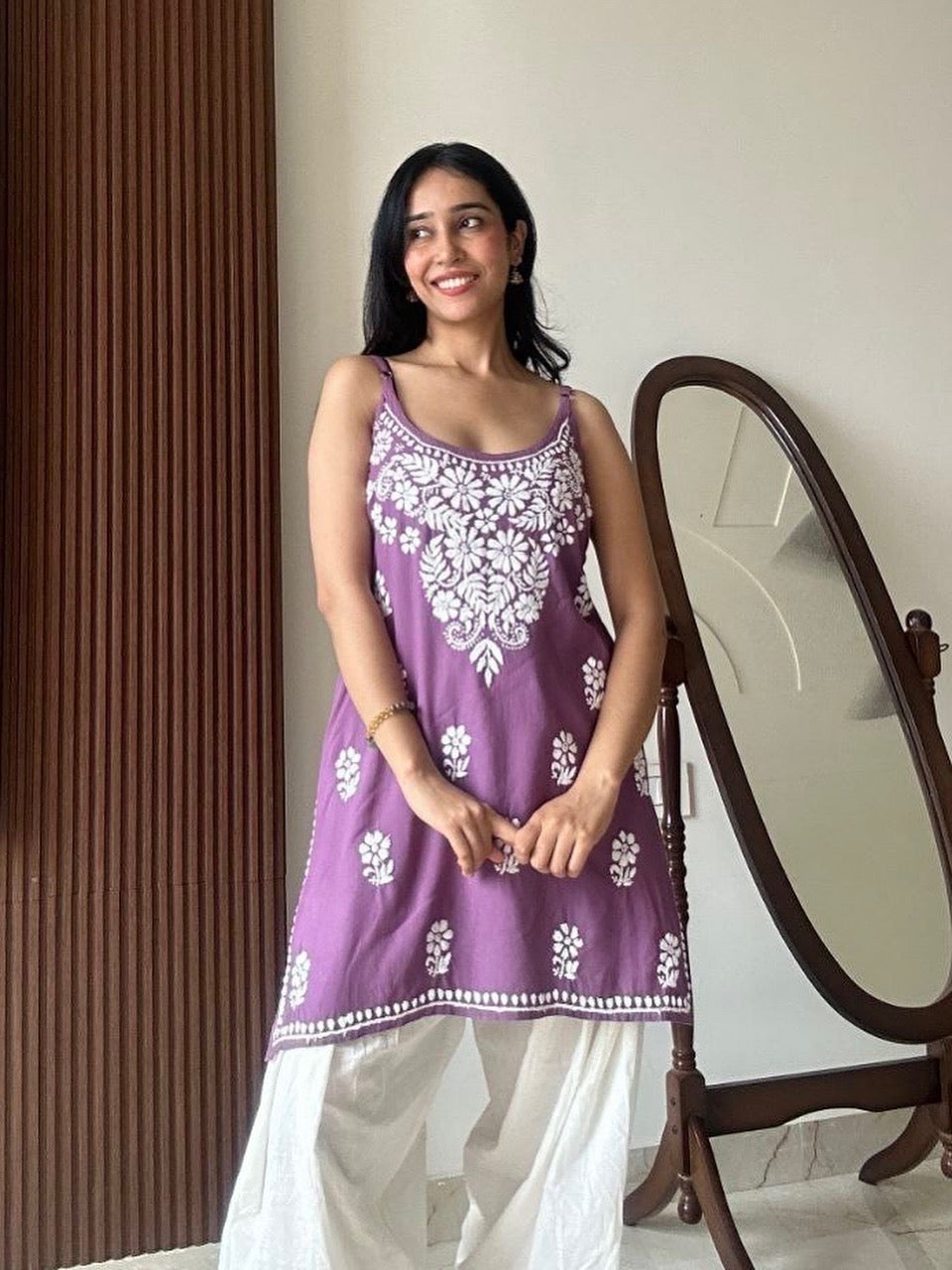 “NAVYA” Noodle Strap Short Kurta