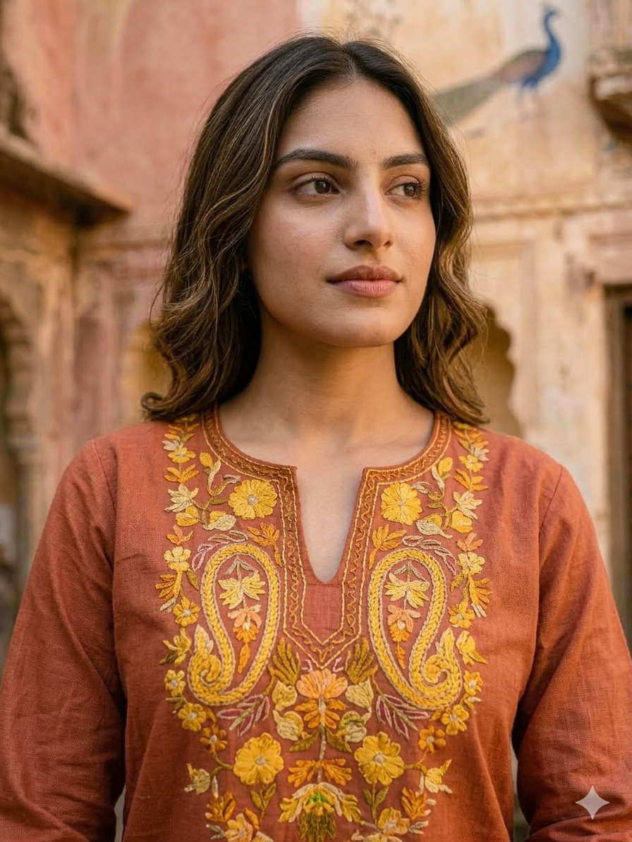 "DARZI" Short Kashmiri Kurta