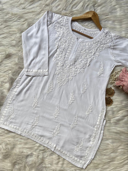 “MONA” Dobby Cotton Chikankari Short Kurta