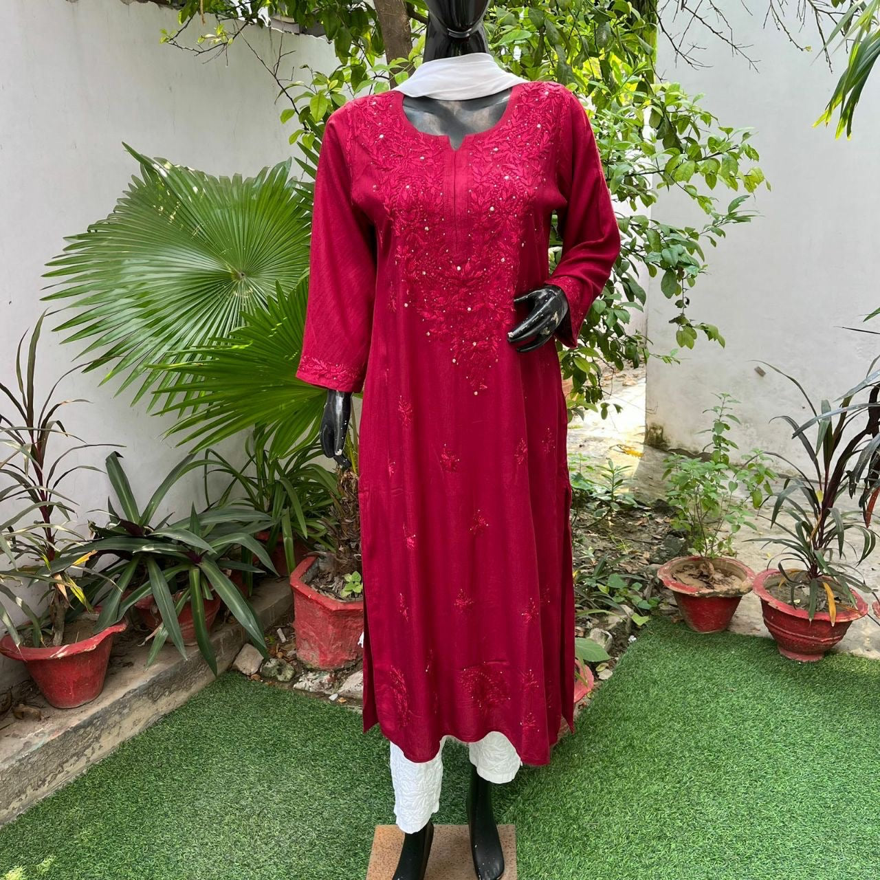 "BLING" Mukaish Work Chikankari Kurta