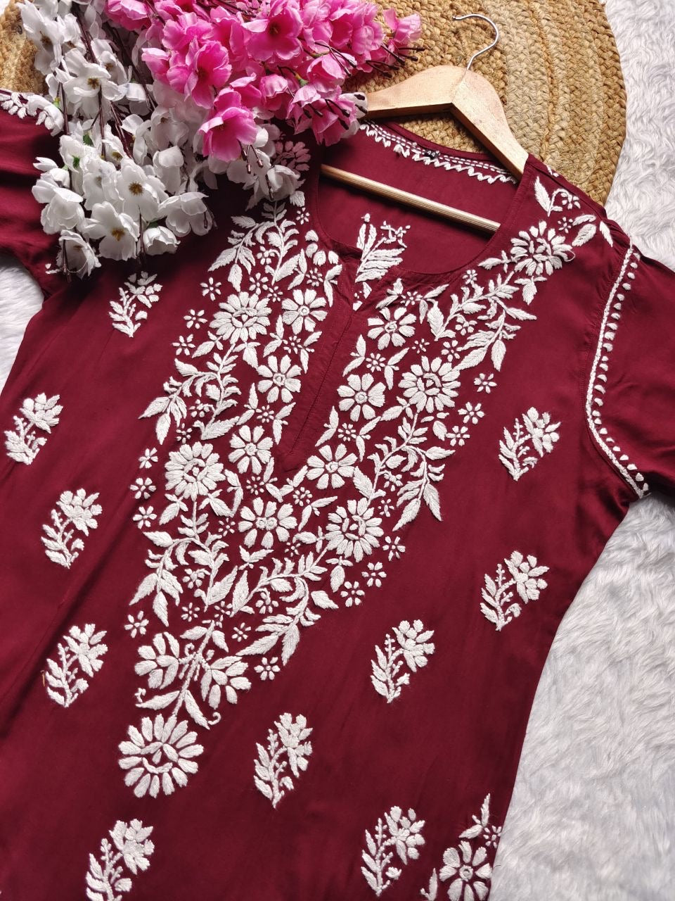 “MUBEEN” Modal Chikankari Kurta