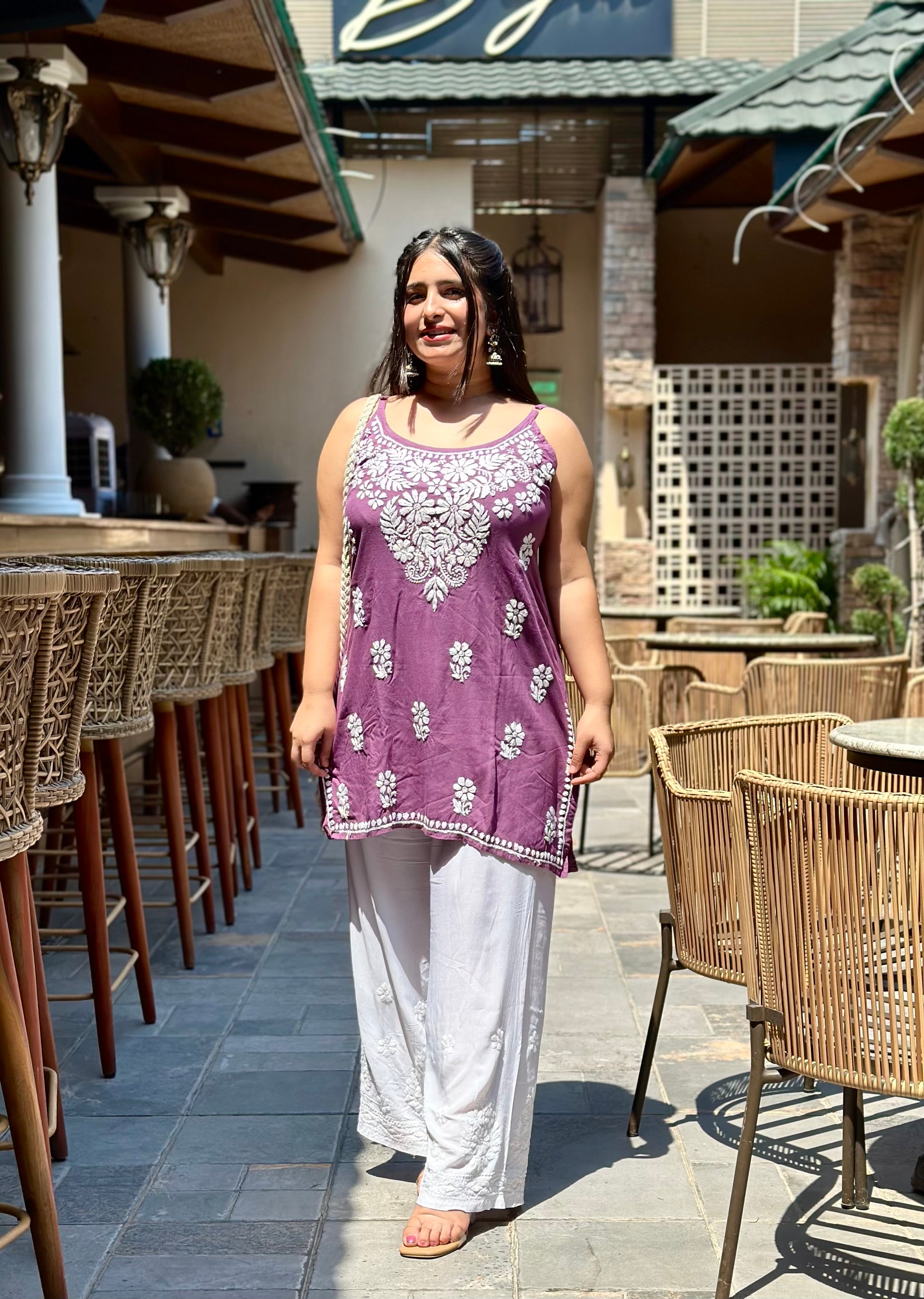 “NAVYA” Noodle Strap Short Kurta