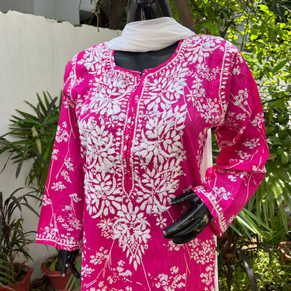 "ZAINA" Mul Cotton Chikankari Kurta