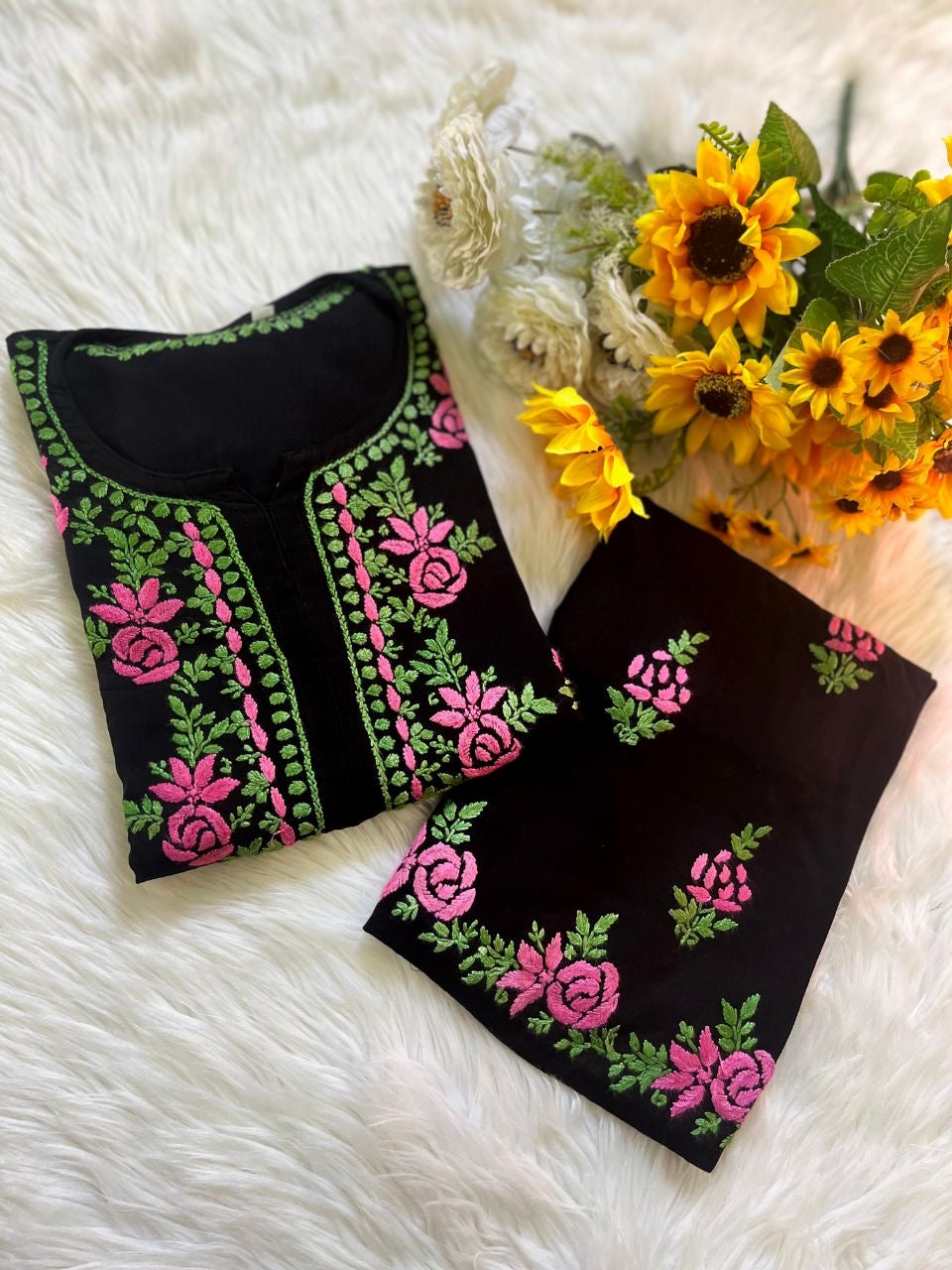 "HASEENA" Modal Cotton Chikankari Kurta Set