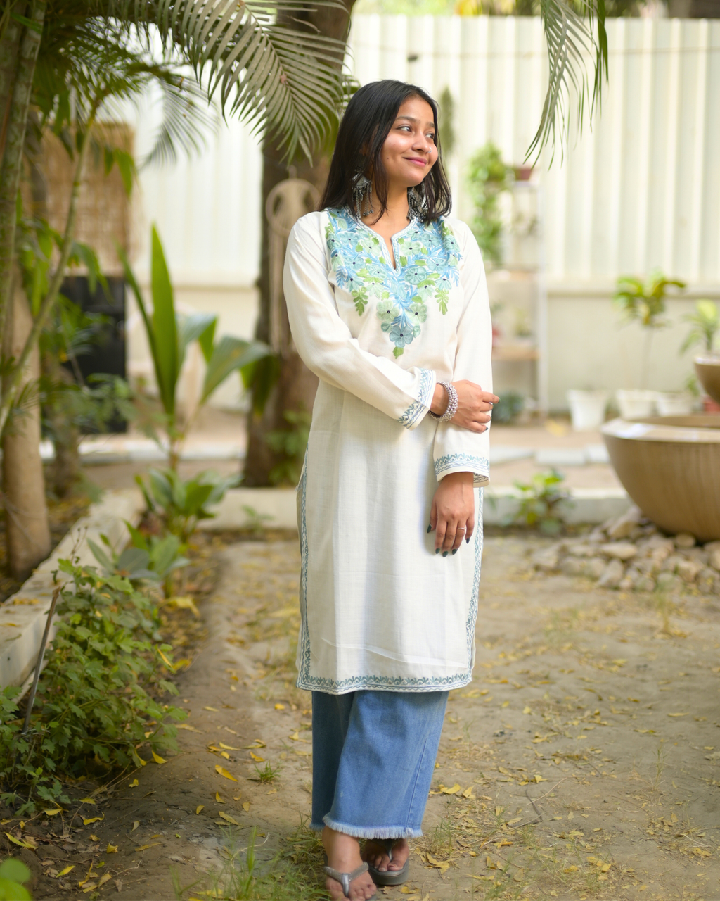 "NEHA" Cotton Kashmiri Kurta