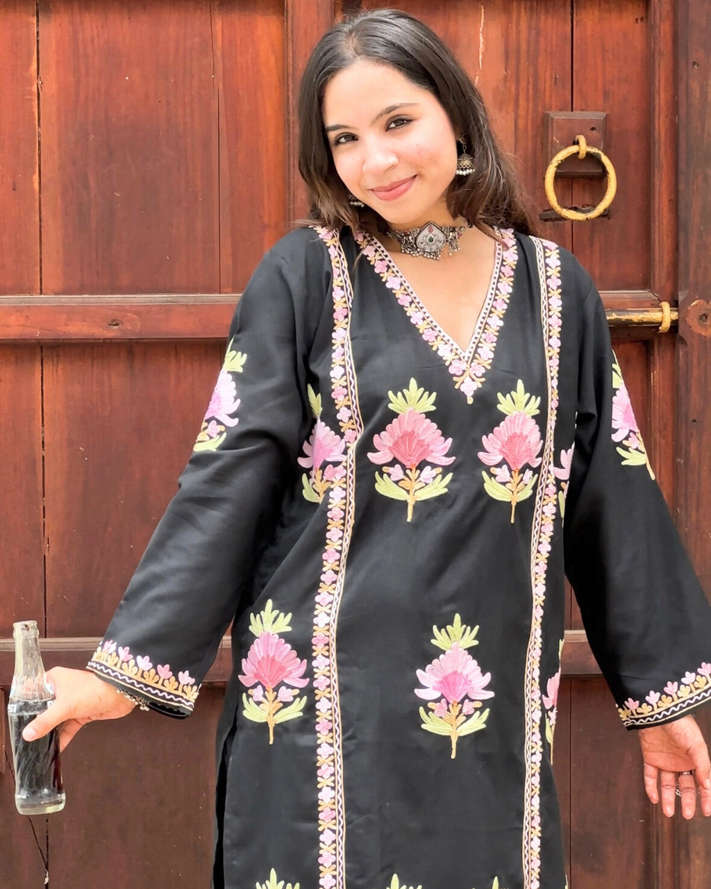 “SABINA” Kashmiri Embroidered Co-Ord Set