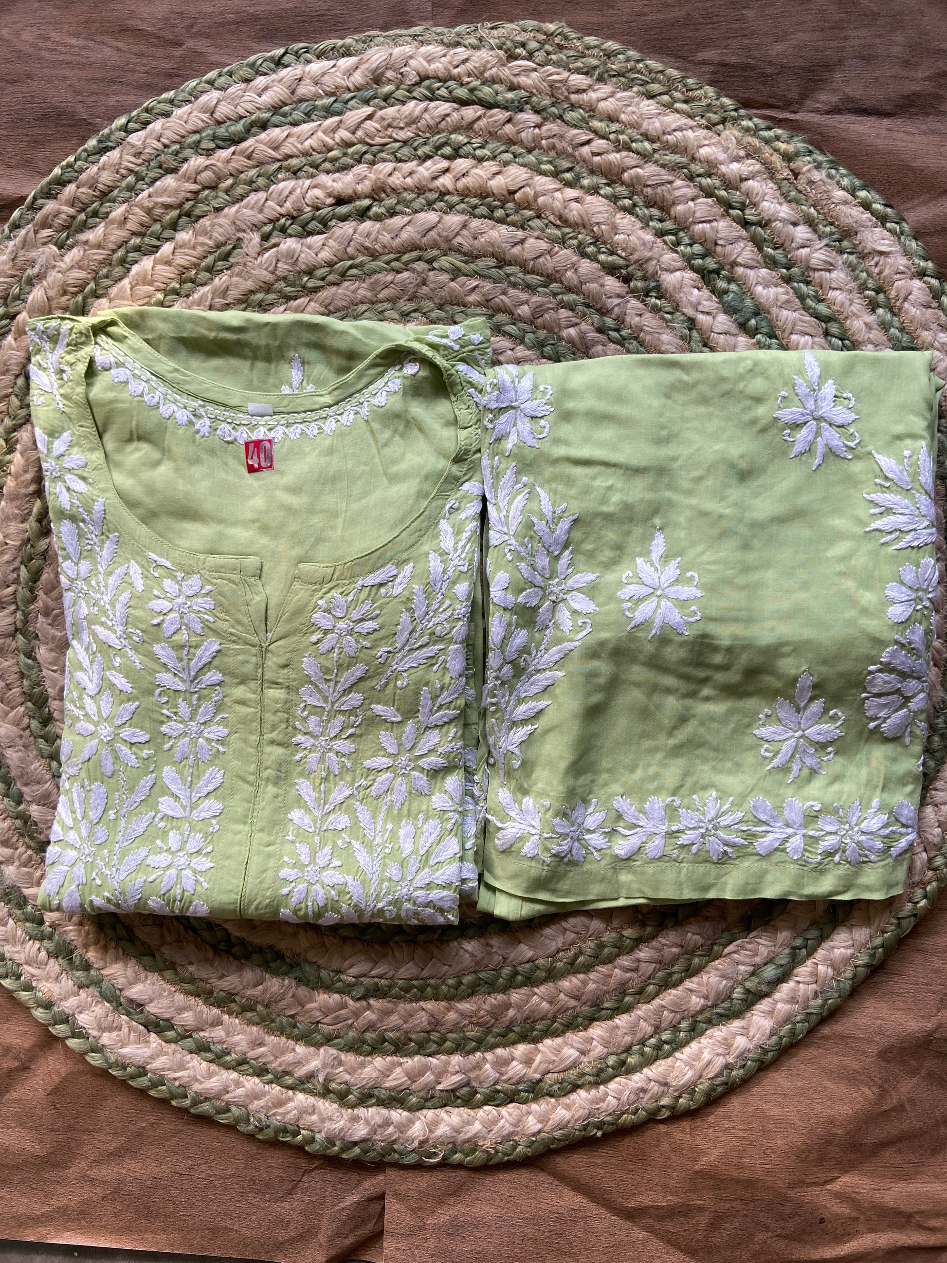 “SNEHA” Modal Chikankari Kurta & Plazo