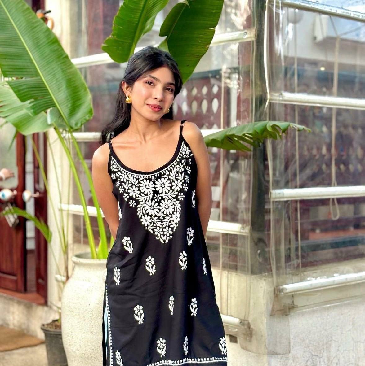 “NAVYA” Noodle Strap Short Kurta
