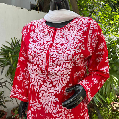 "ZAINA" Mul Cotton Chikankari Kurta