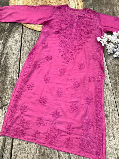 "MOHANA" Chanderi Chikankari Kurta