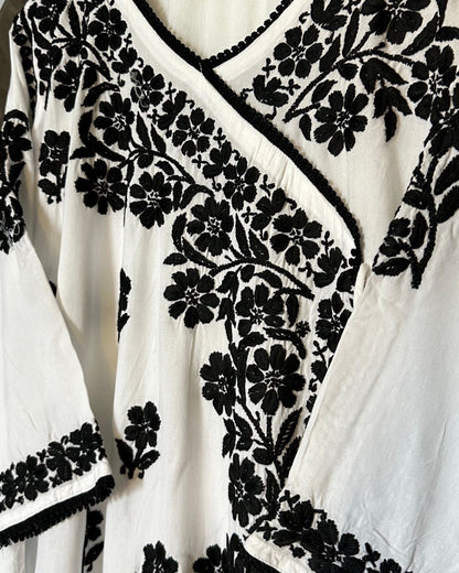 “KIARA” Modal Angrakha Chikankari Kurta