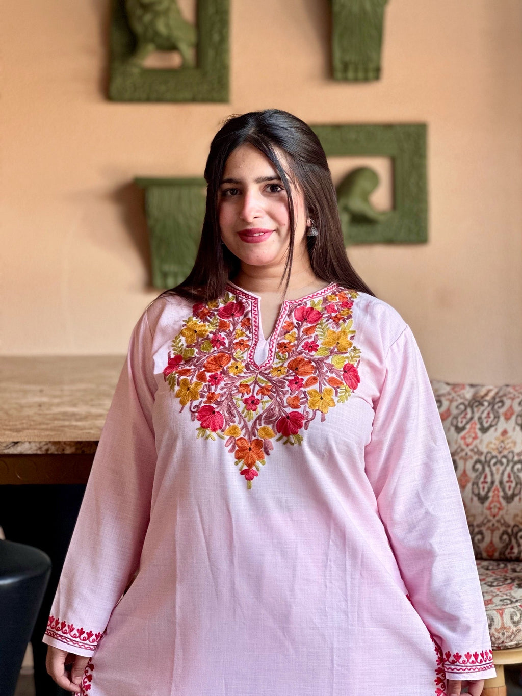 “HOOR” Cotton Kashmiri Embroidered Co-Ord Set