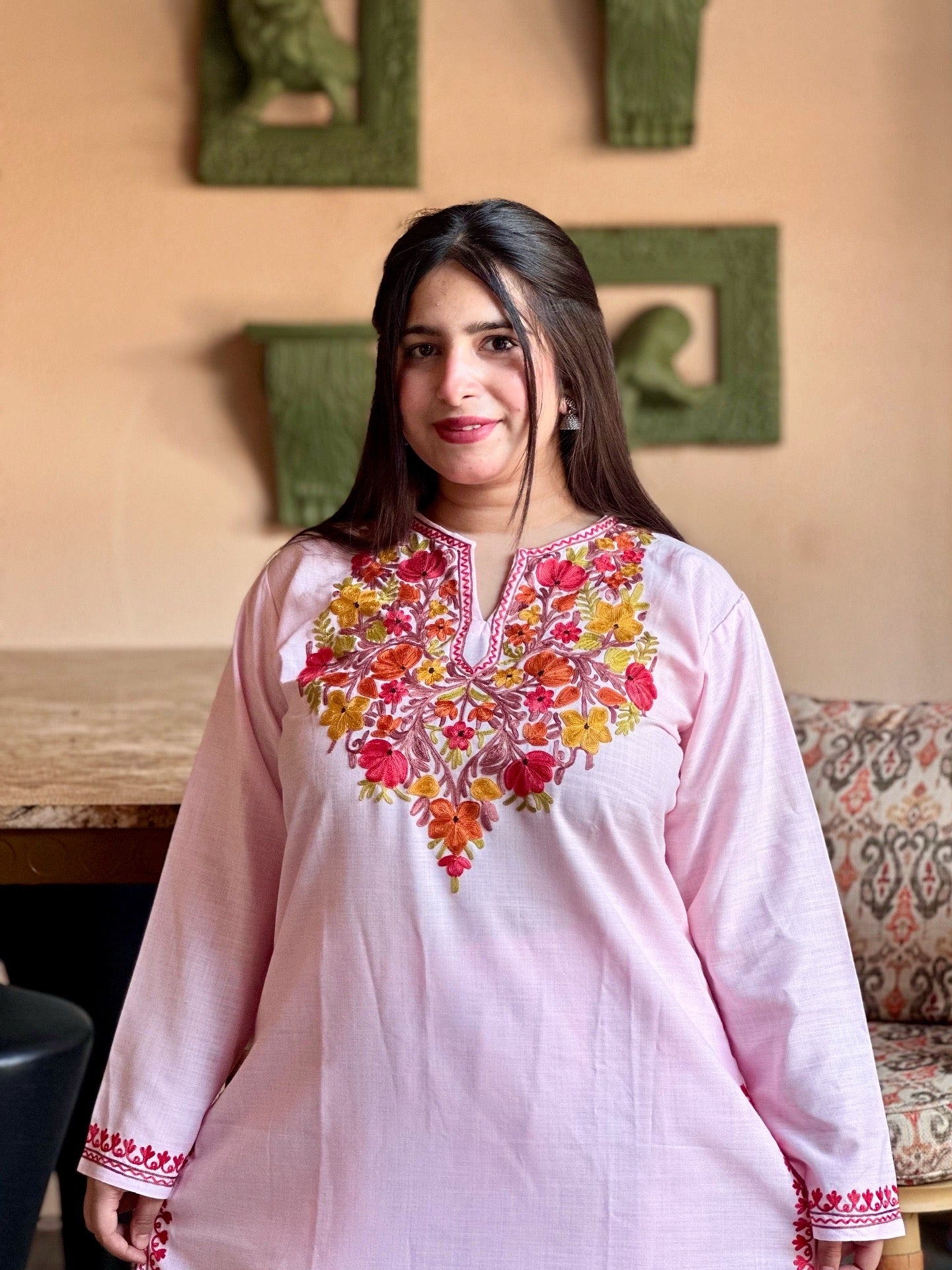 “HOOR” Cotton Kashmiri Embroidered Co-Ord Set