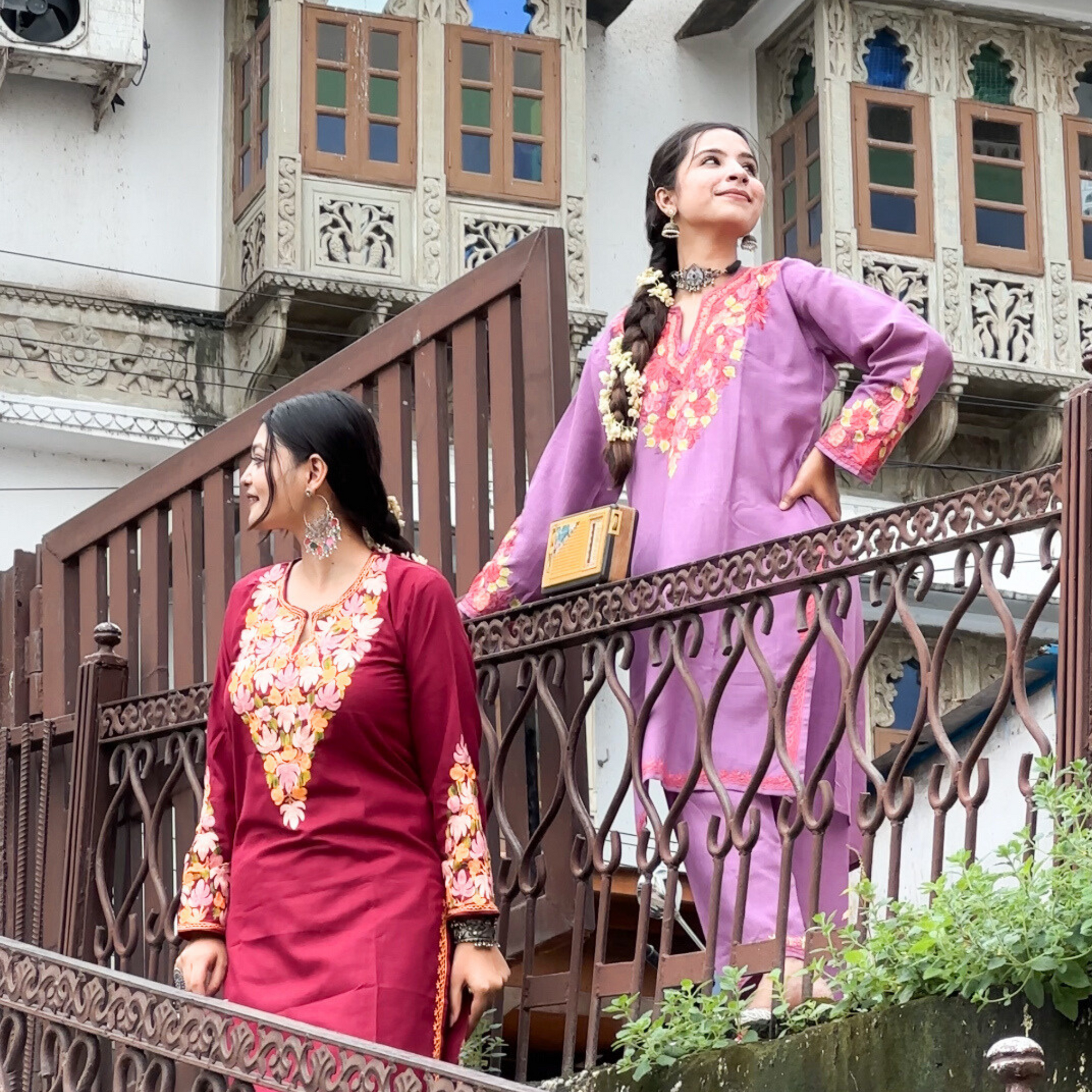 Jahanvi Co-Ord Set styled look – elegant handcrafted Kashmiri ethnic wear for women