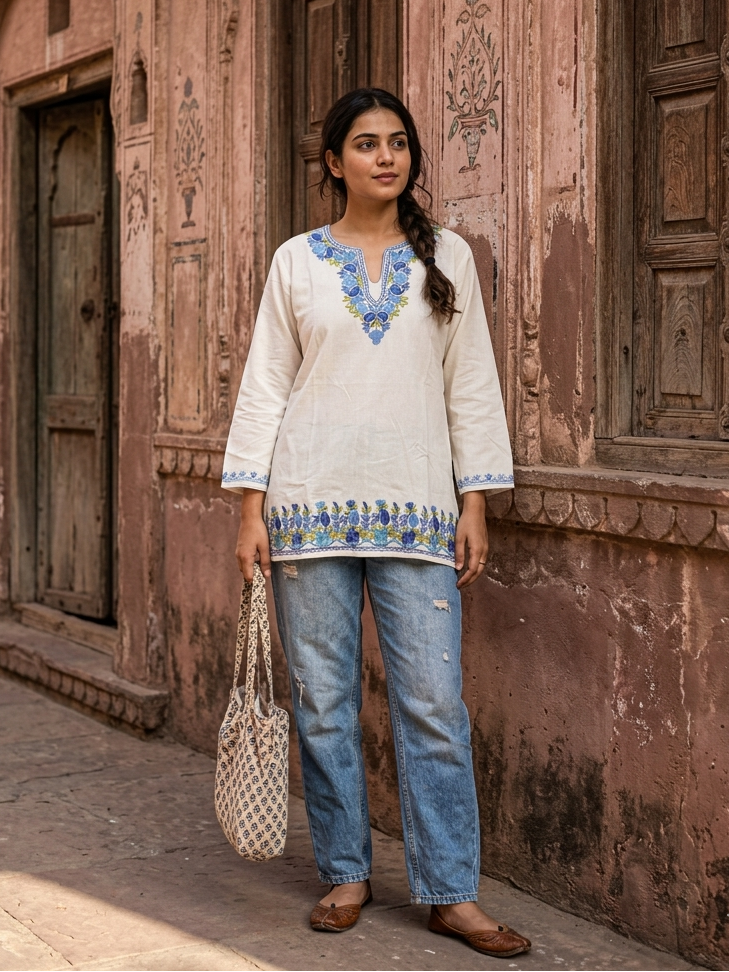 "DARZI" Short Kashmiri Kurta