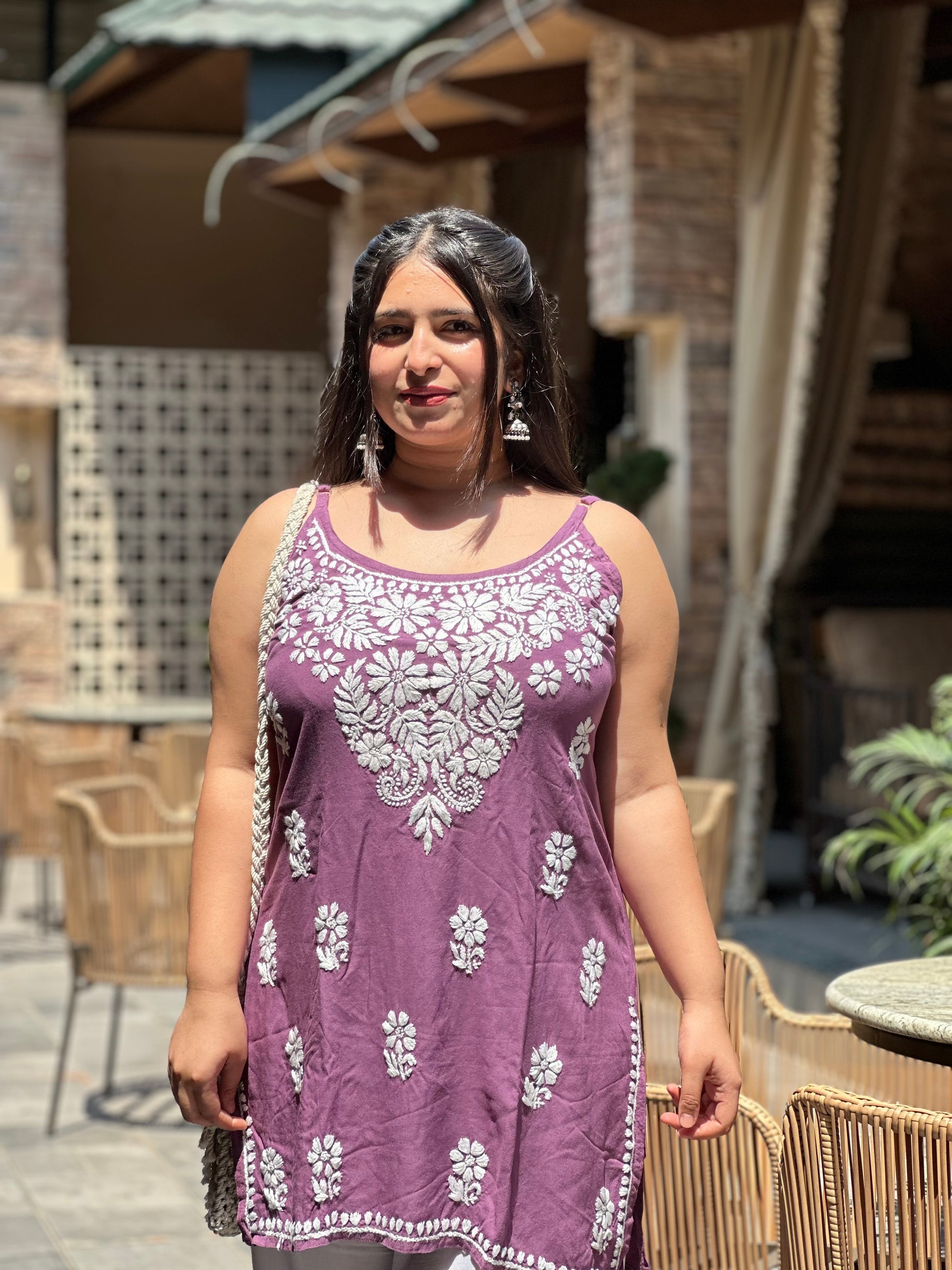 “NAVYA” Noodle Strap Short Kurta