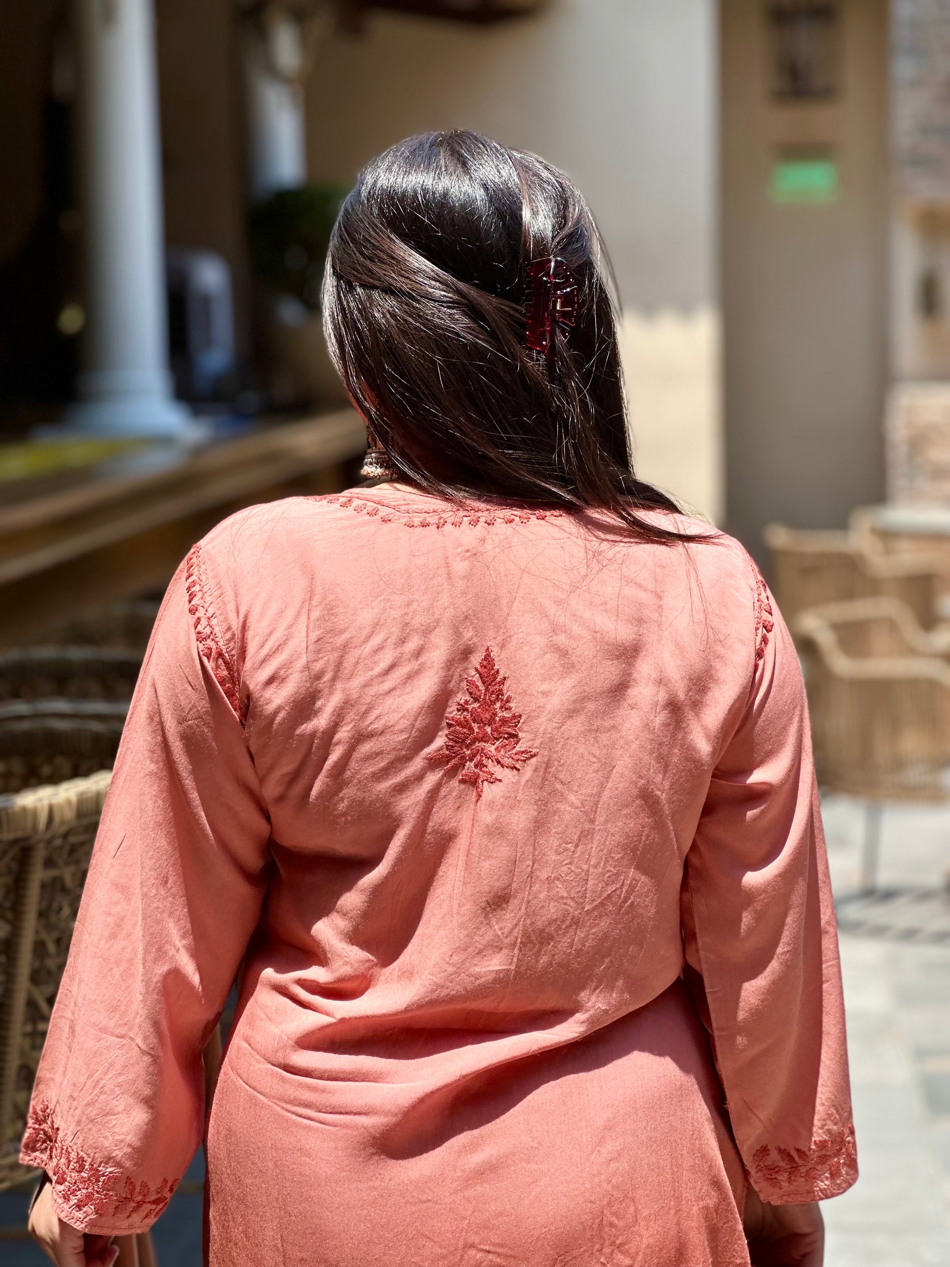 “SARA” Ombré Modal Chikankari Kurta