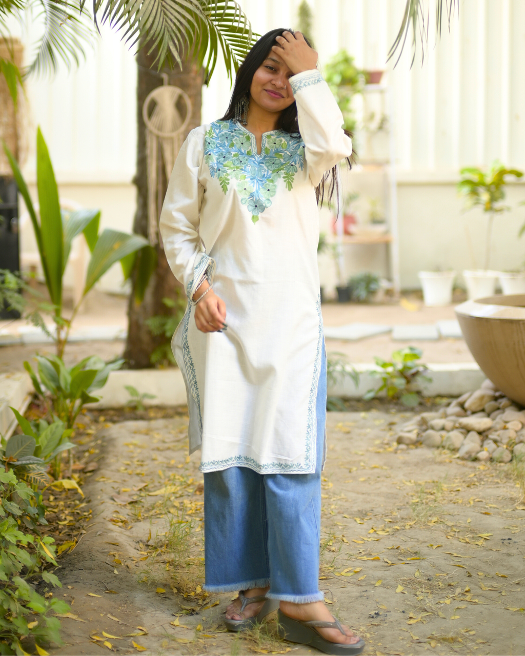 "NEHA" Cotton Kashmiri Kurta