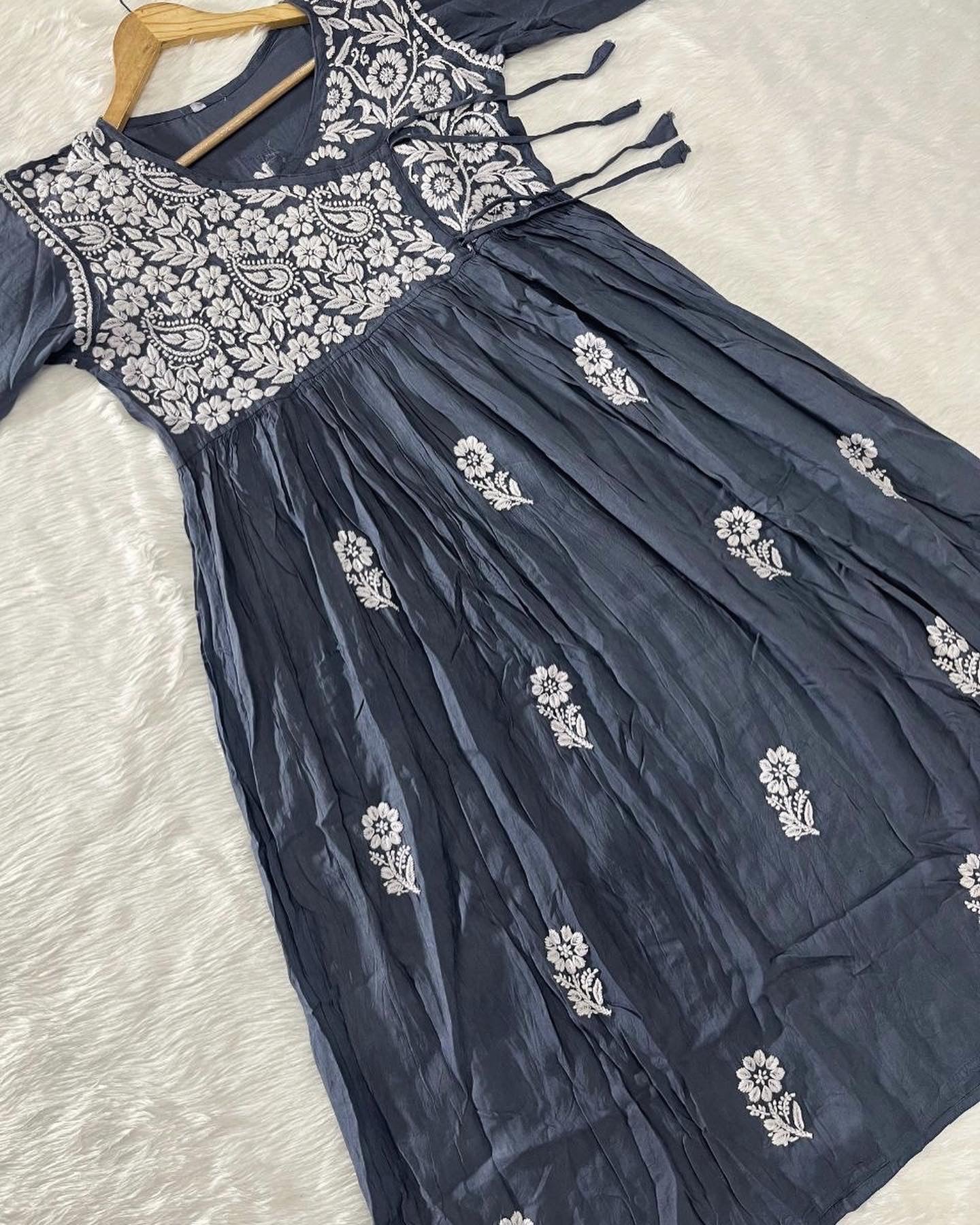 "AZOORA" Angrakha Chikankari Kurta