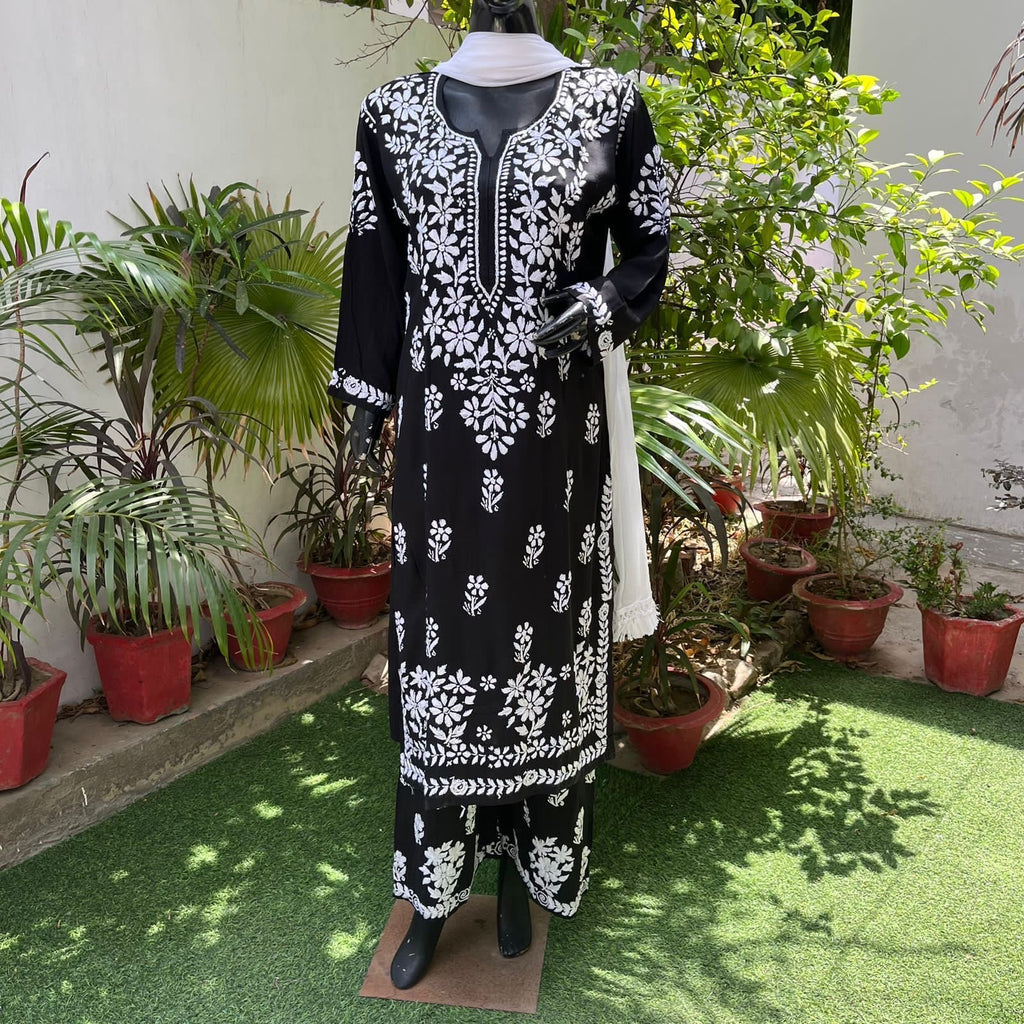 “SNEHA” Modal Chikankari Kurta & Plazo