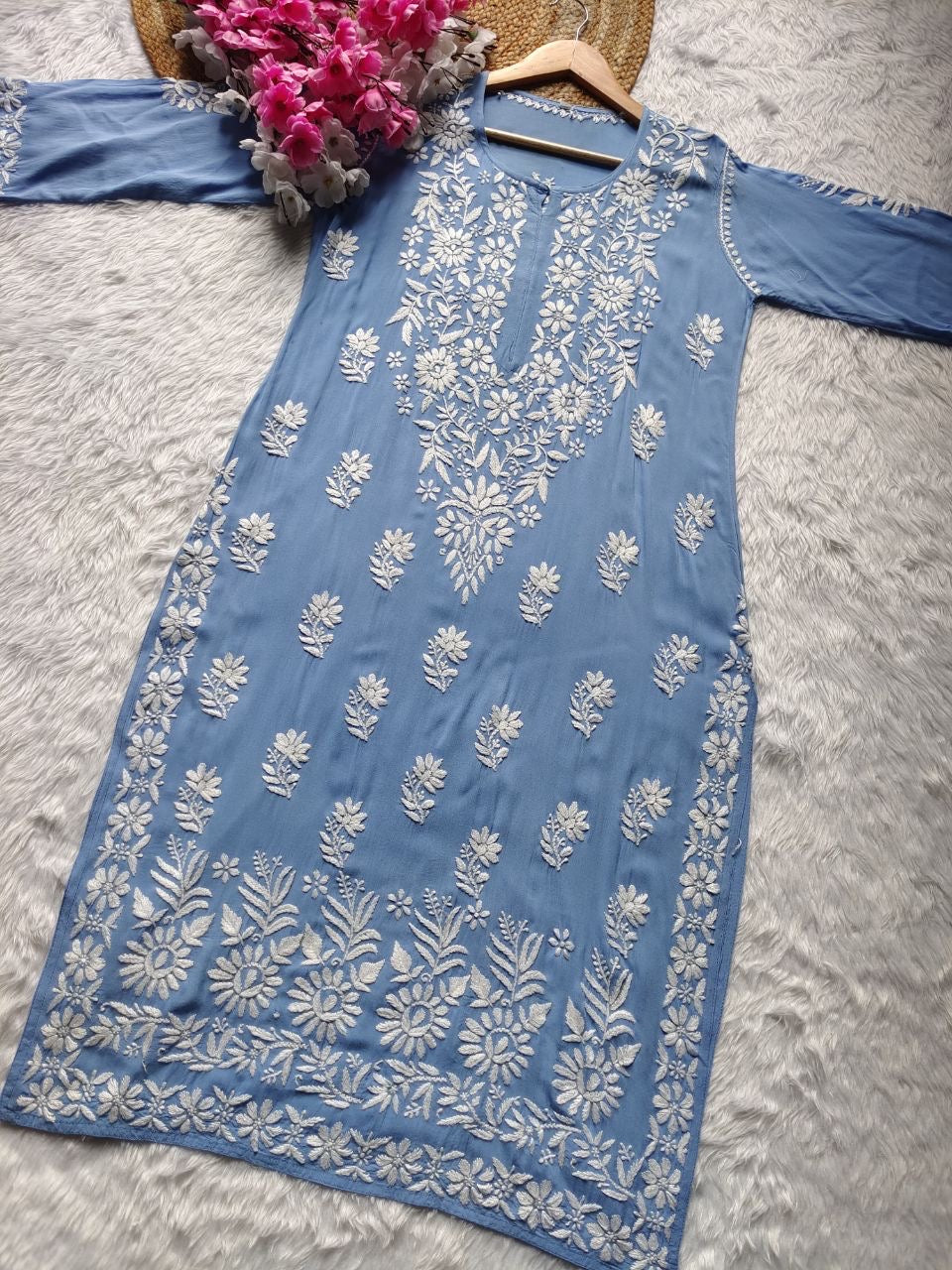 “MUBEEN” Modal Chikankari Kurta