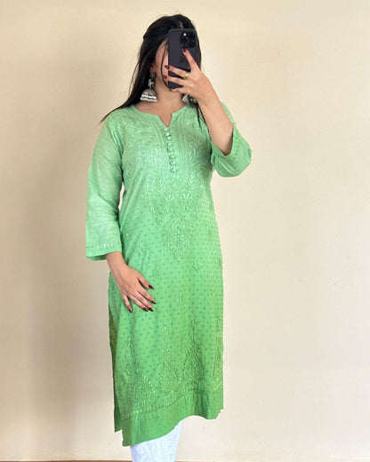 “IBIZA” Ombré Dobby Cotton Chikankari Kurta