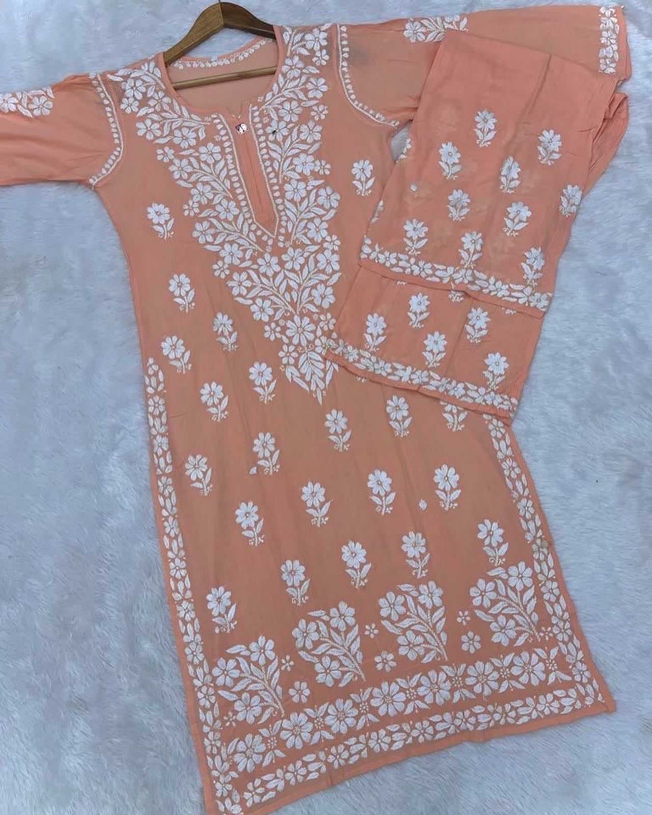 “SNEHA” Modal Chikankari Kurta & Plazo