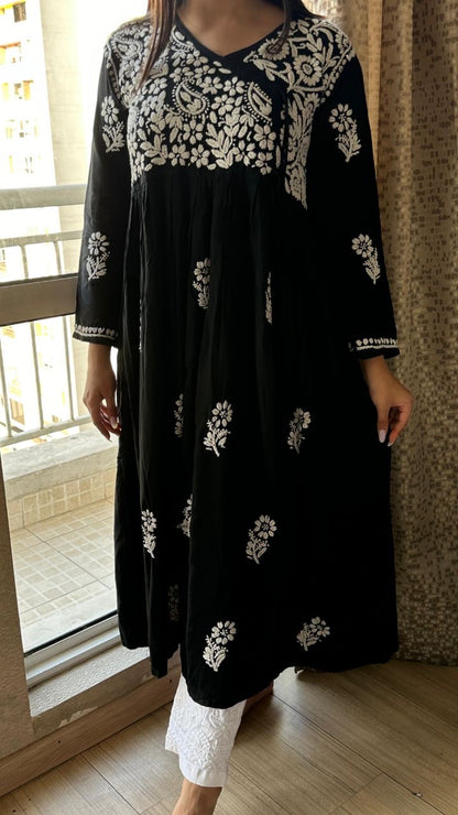 "AZOORA" Angrakha Chikankari Kurta