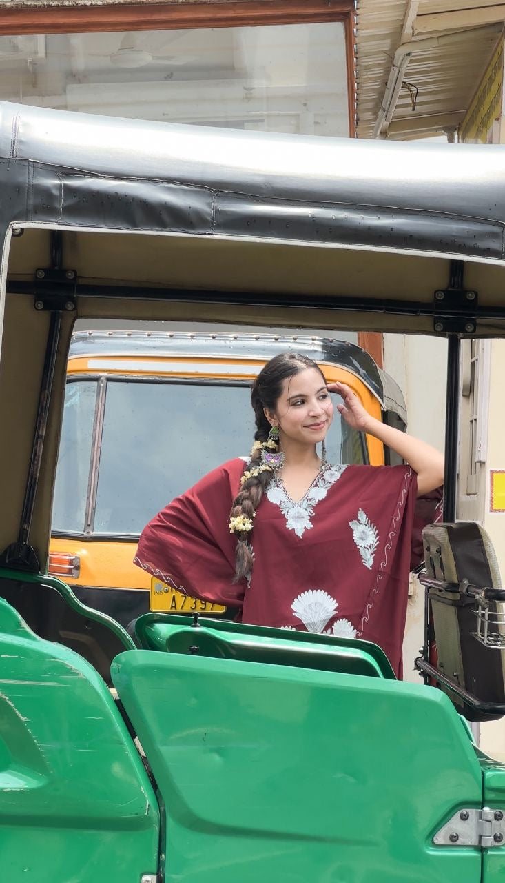 "QAZMI" Silk Kashmiri Kaftan Set