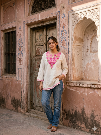 "DARZI" Short Kashmiri Kurta