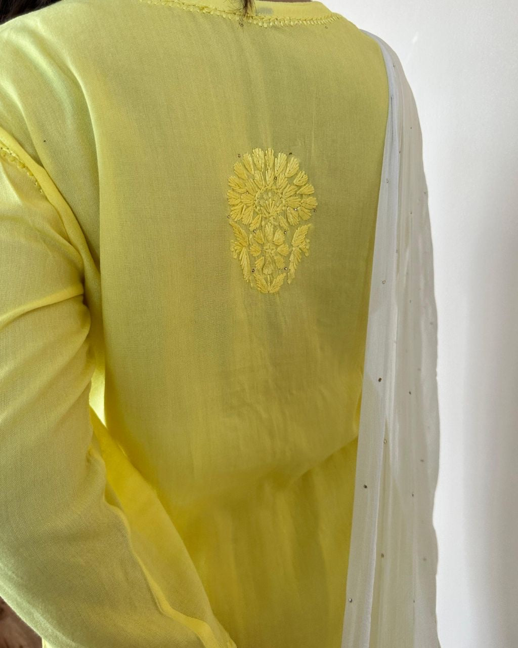 “RUBI” Chikankari Kurta With Mukaish Work