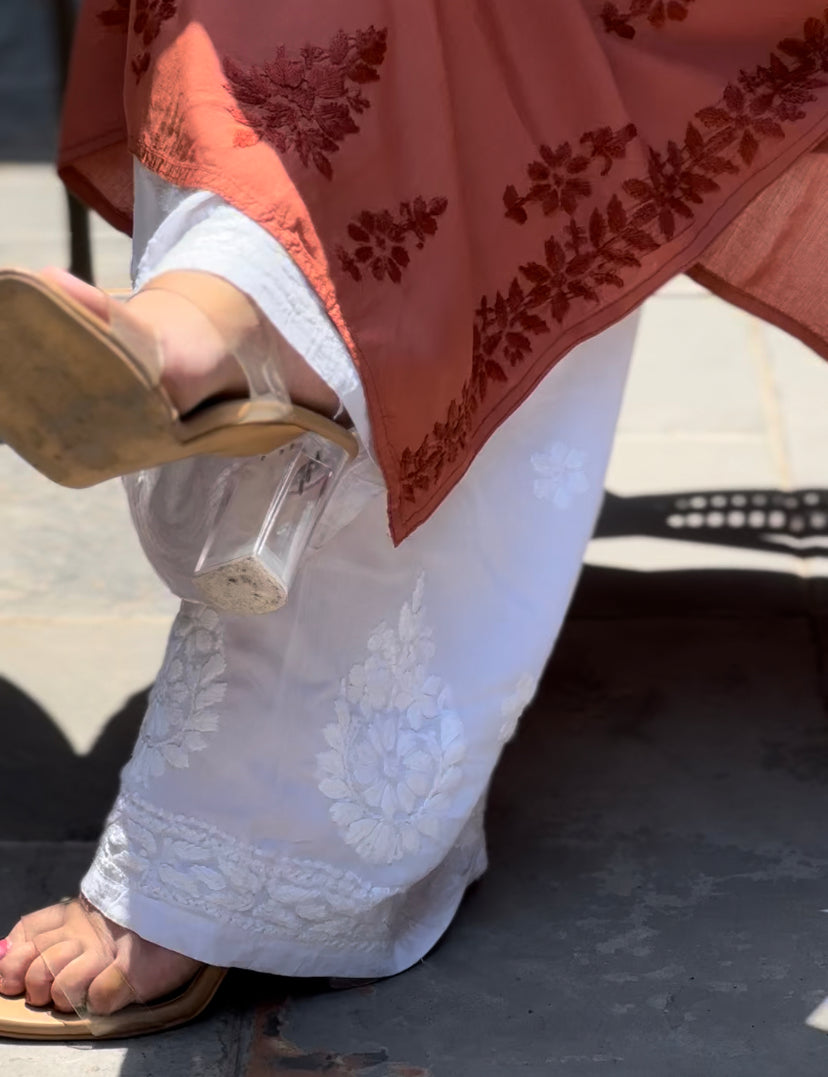 "ZARAH" Modal Chikankari Plazzo