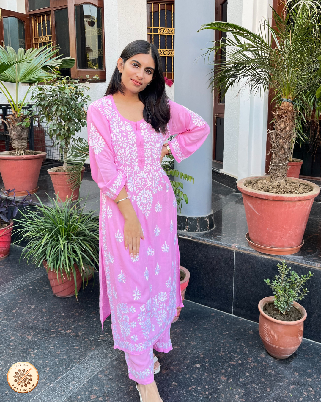 “SNEHA” Modal Chikankari Kurta & Plazo