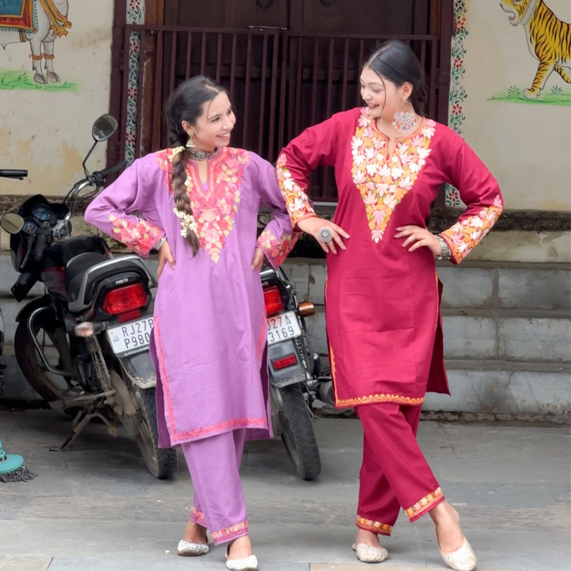 Jahanvi Co-Ord Set styled look – elegant handcrafted Kashmiri ethnic wear for women