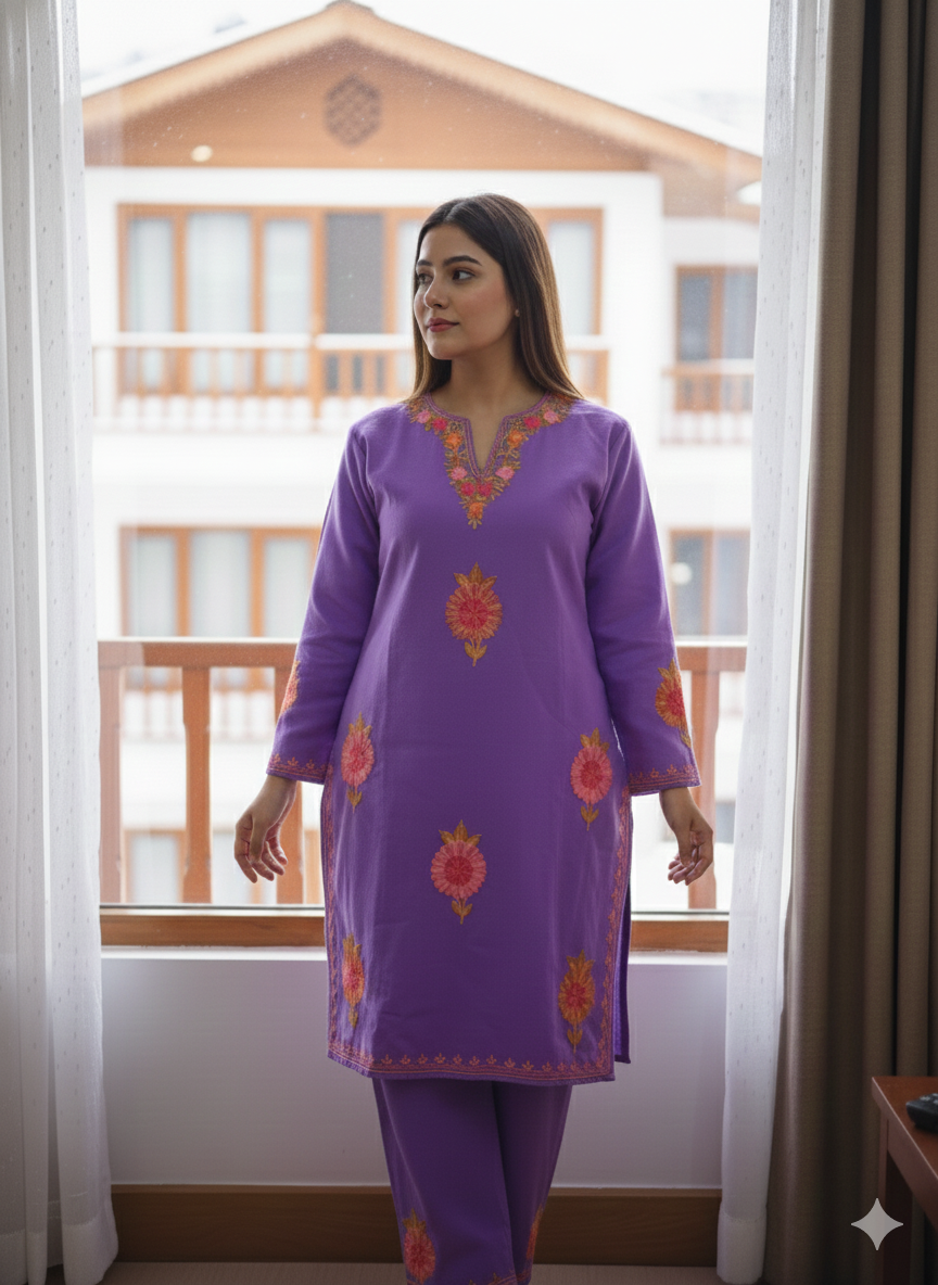 “KANEEZ” Warm Kashmiri Co-Ord Set