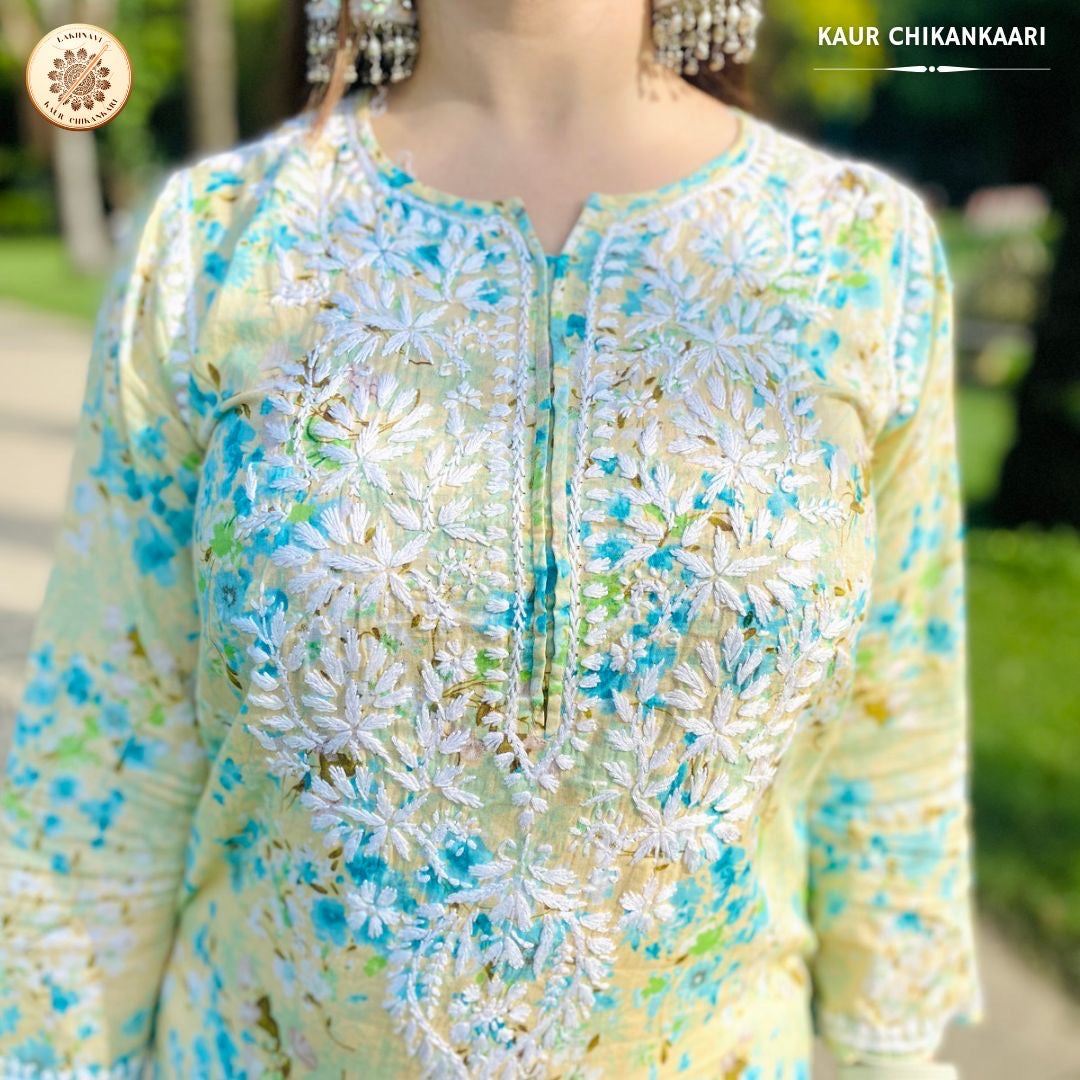 "CONFETTI" Mul Chikankari Kurta