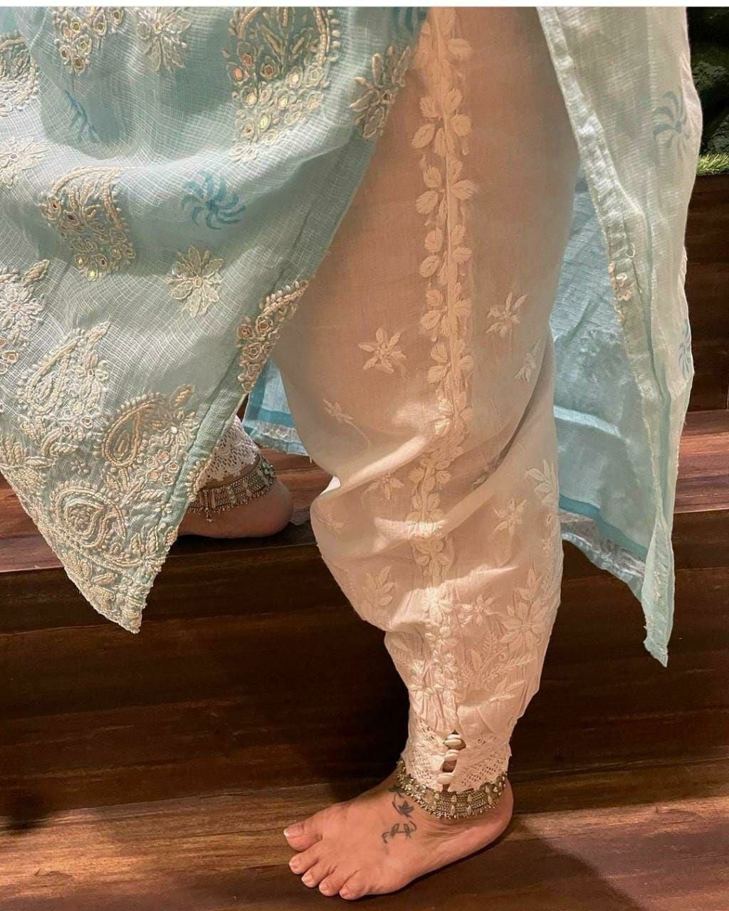 "BANI" Chikankari Afghani Salwar