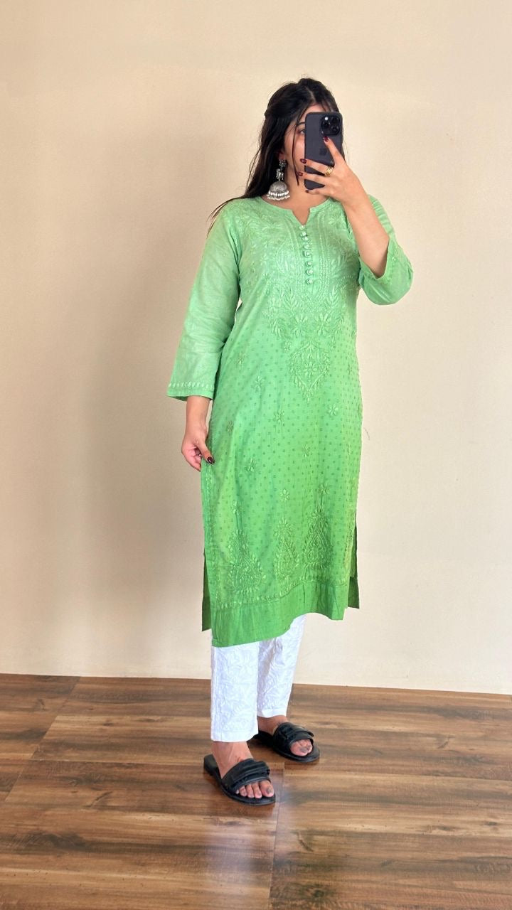 “IBIZA” Ombré Dobby Cotton Chikankari Kurta