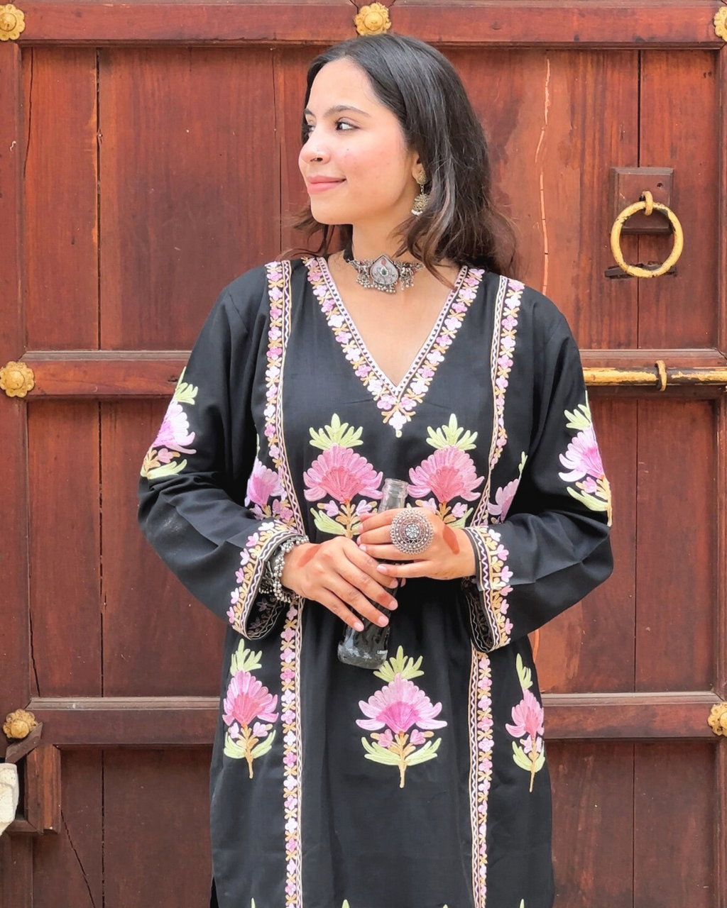 “SABINA” Kashmiri Embroidered Co-Ord Set