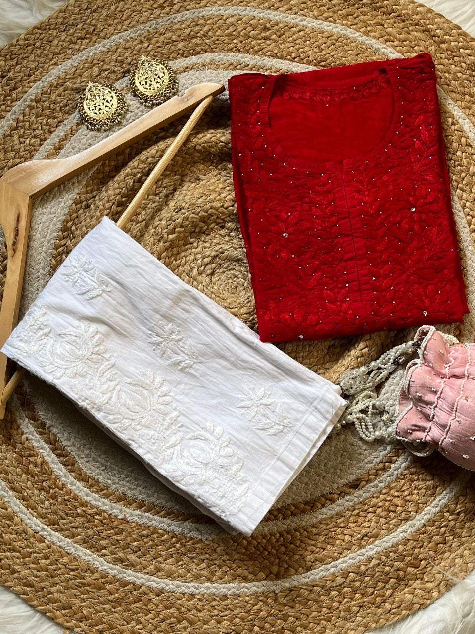 “KASHAN” Chanderi Silk Chikankari Kurta