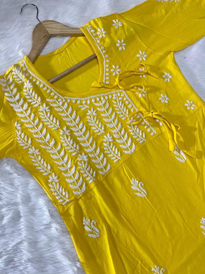 “RIA” Angrakha Chikankari Kurta